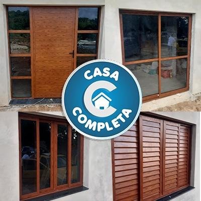Portas e Janelas em Alumínio Amadeirado